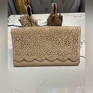 Aldo Elegant Tan Laser-Cut out Women's Bag